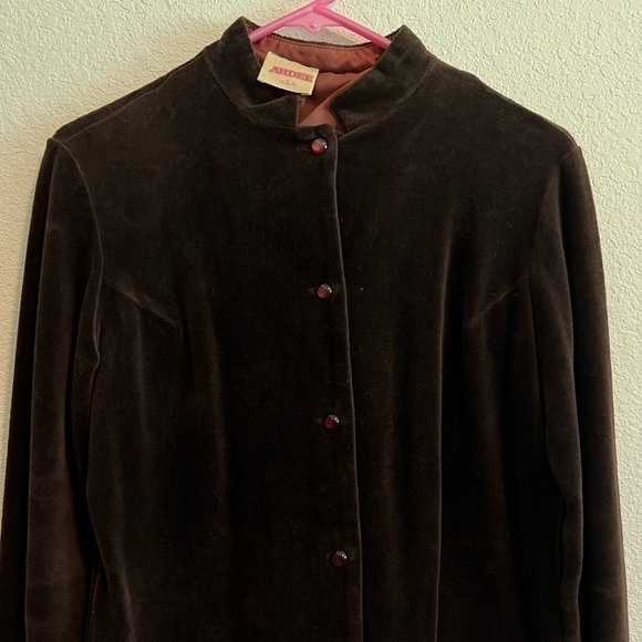 📚 Vintage Ardee 1960s Velvet Brown Jacket Size Small - Picture 5 of 14